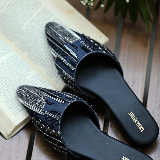 Denim Mules