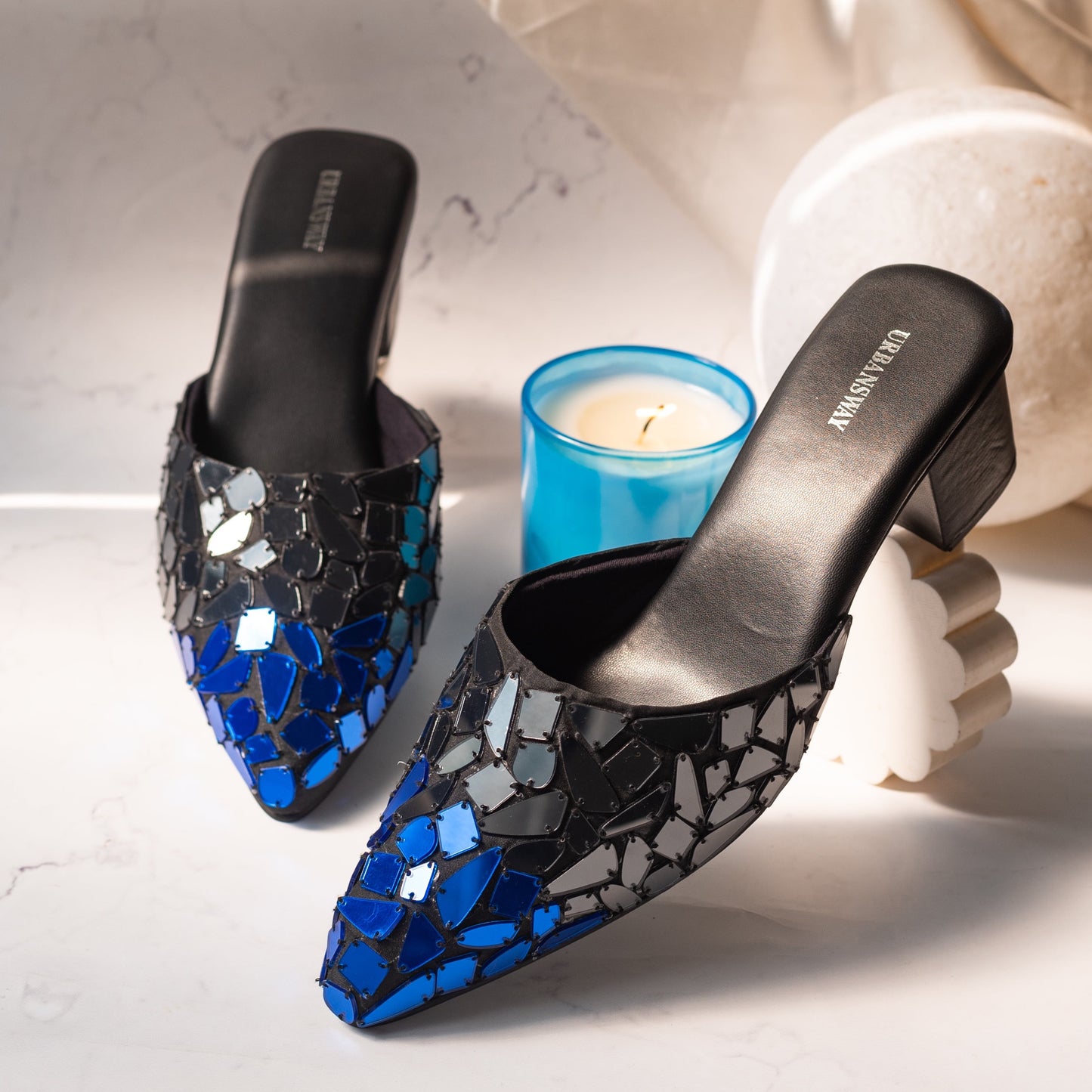 Blue Espejo Mules