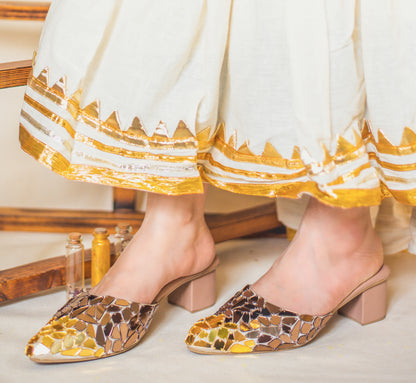 Gold Espejo Mules